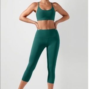 Dark teal Lorna Jane crop leggings